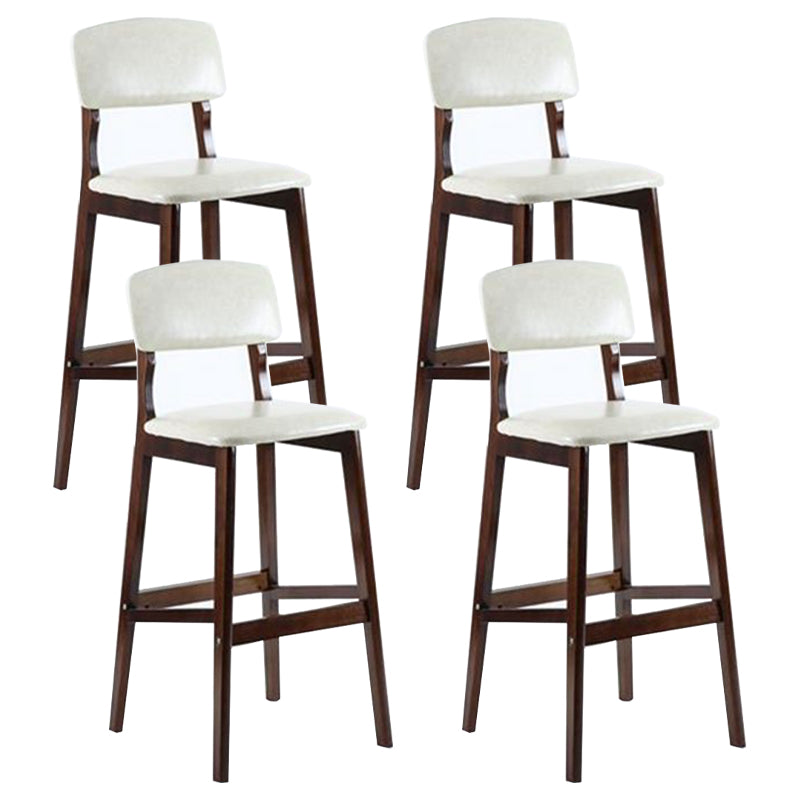 Contemporary Wooden Barstool Fabric Cushion in Matte Finish for Indoor
