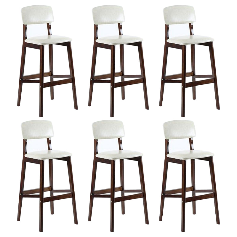 Contemporary Wooden Barstool Fabric Cushion in Matte Finish for Indoor