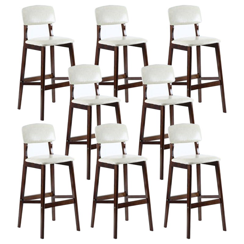 Contemporary Wooden Barstool Fabric Cushion in Matte Finish for Indoor