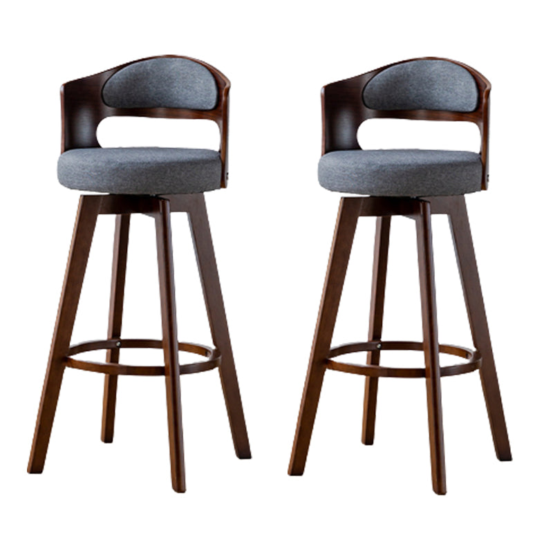 Contemporary Wood Stool Faux Leather Counter Stool in Matte Finish for Indoor