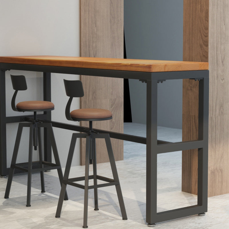 Adjustable Armless Height Stool Industrial Counter Stools with Black Base