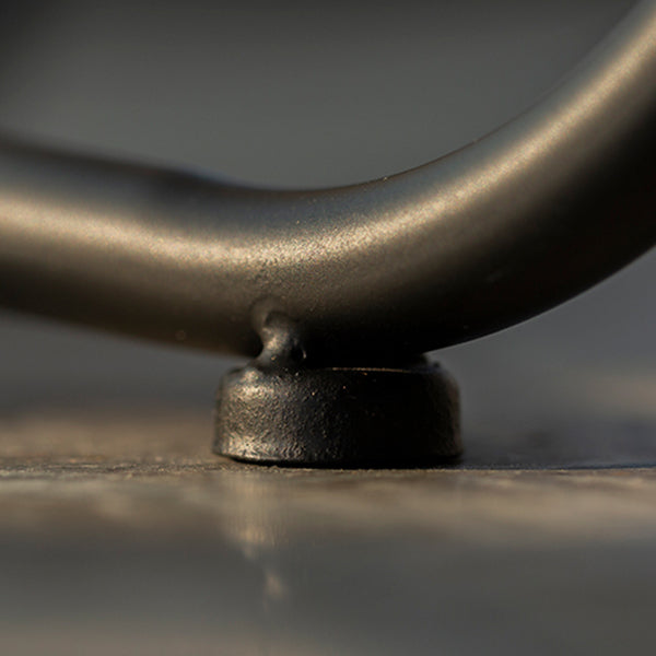 Modern Contoured Seat Pine Solid Wood Bar Stool with Iron Base