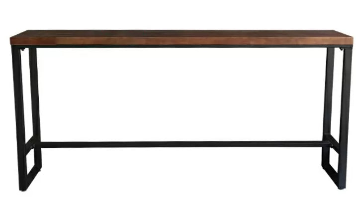 Industrial 1/5/9 Pieces Bar Table Set Rectangle Pine Wood Counter Table with Stools