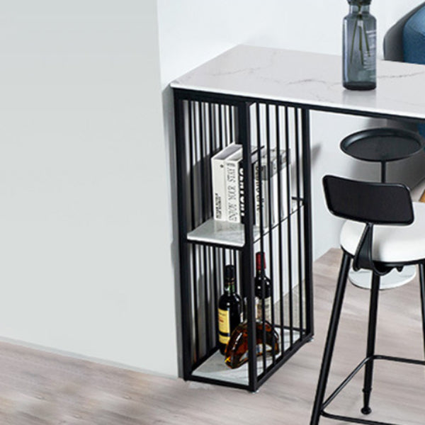 Modern 1/2/3 Pieces Bar Table Set Stone Counter Table with High Stools