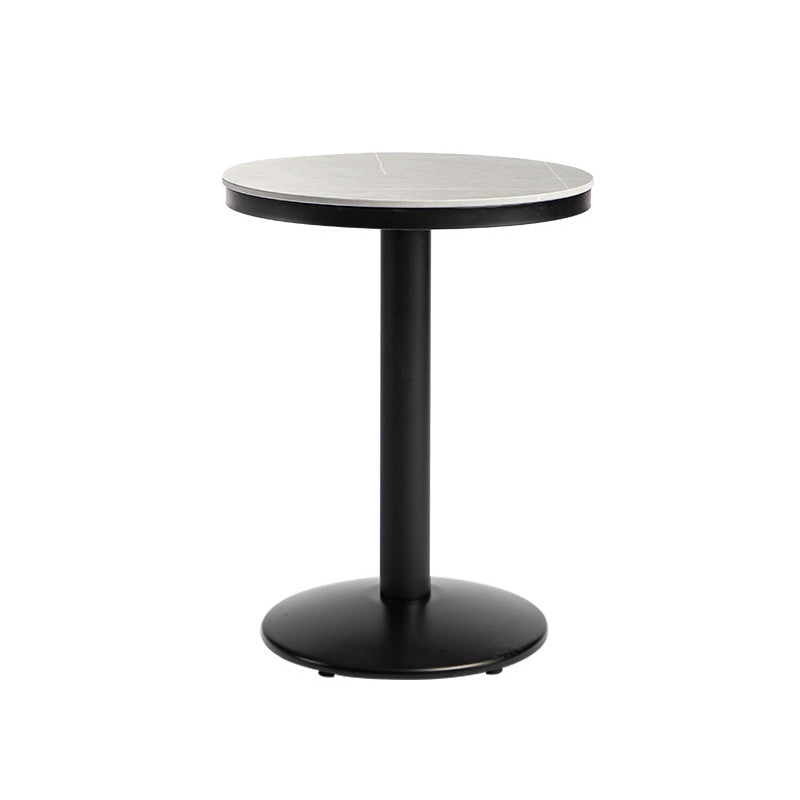 Industrial Style Gray Stone Top Bar Table Set 1/2/3 Pieces Counter Table with High Stools