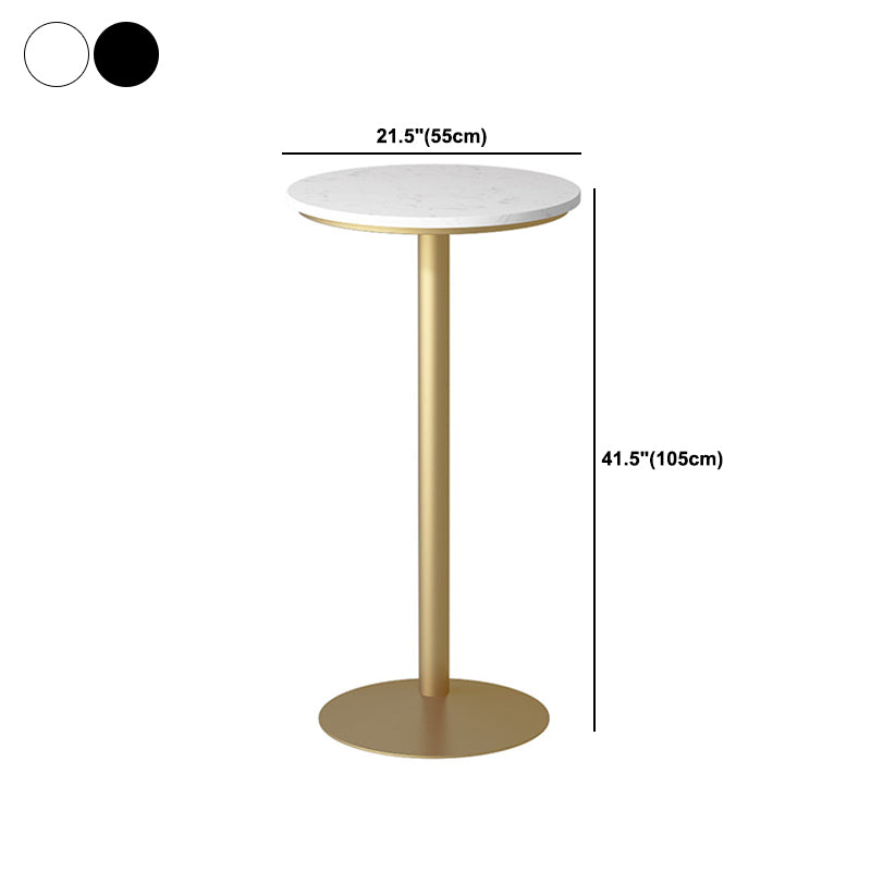 Modern Marble Counter Height Set 1/2/3/5 Pieces Shop Fixed Table Bar Set