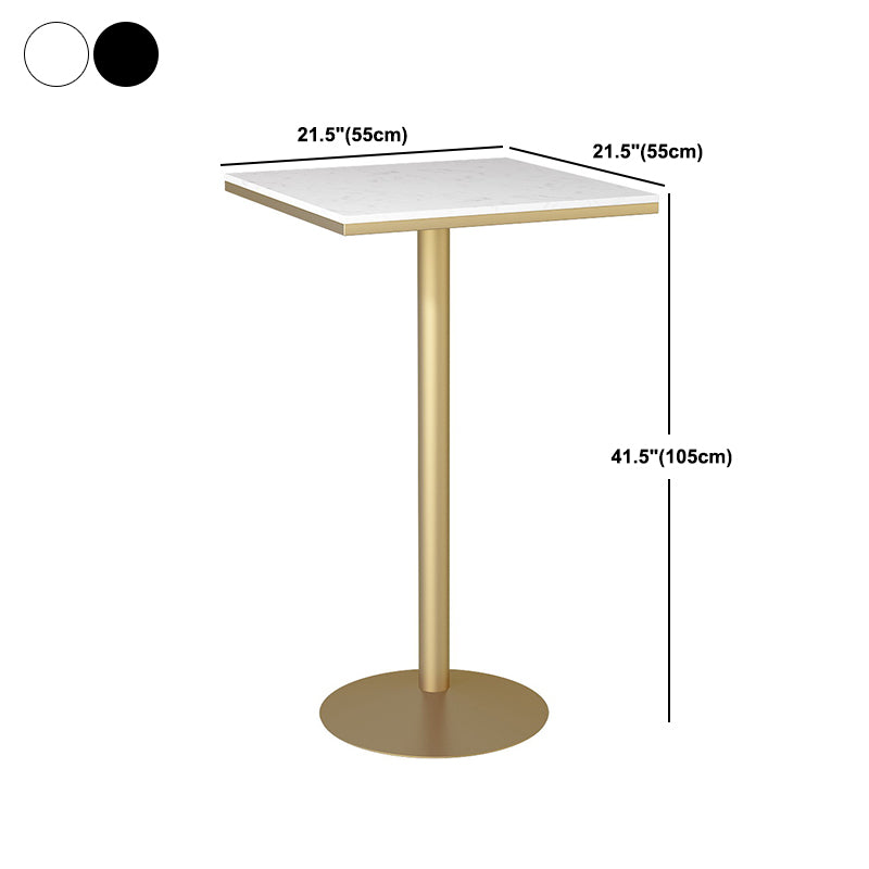 Modern Marble Counter Height Set 1/2/3/5 Pieces Shop Fixed Table Bar Set