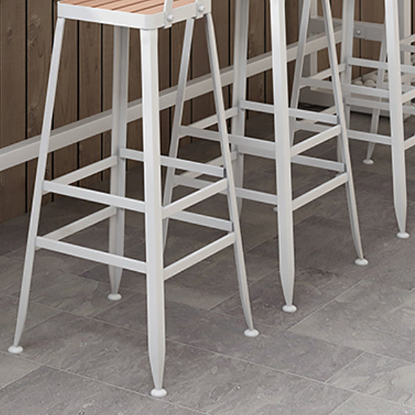 Rectangle Footrest Pub Dining Set 1/4/5 Pieces Outdoor Industrial Bar Pub Table Set