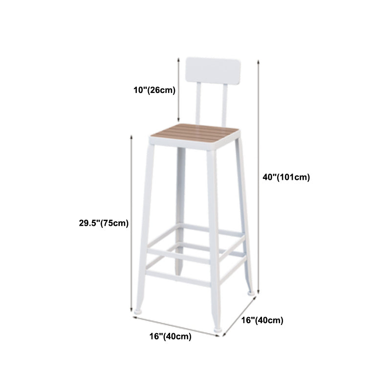 Rectangle Footrest Pub Dining Set 1/4/5 Pieces Outdoor Industrial Bar Pub Table Set