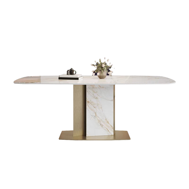 Luxurious Sintered Stone Top Dining Set Rectangle 1/4/5/7 Pieces Dinette Table Set