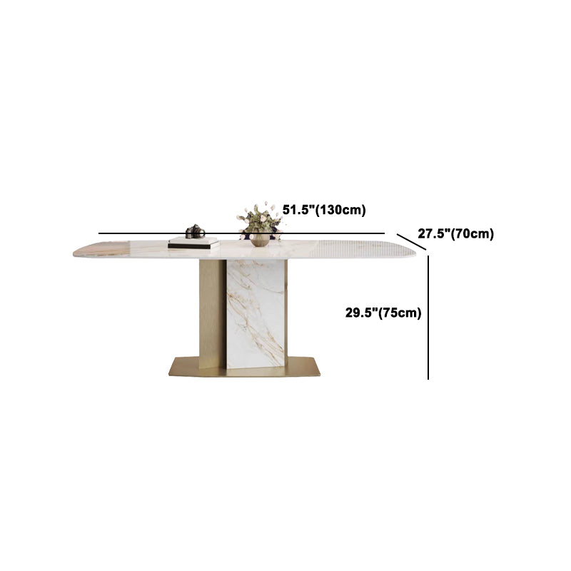 Luxurious Sintered Stone Top Dining Set Rectangle 1/4/5/7 Pieces Dinette Table Set