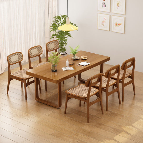 Modern 1/4/5/7 Pieces Dining Set Rectangle Pine Wood Dining Table for Kitchen