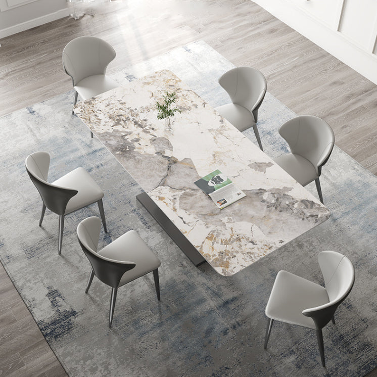 Designer Style Sintered Stone Top Dining Set Rectangle 1/2/3/4/5/7 Pieces Dining Table Set