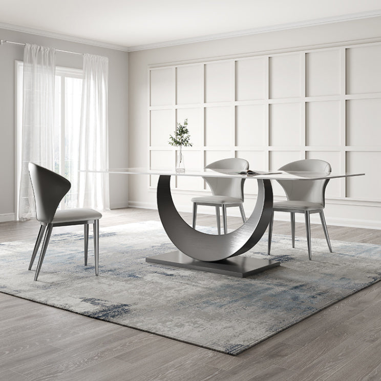 Designer Style Sintered Stone Top Dining Set Rectangle 1/2/3/4/5/7 Pieces Dining Table Set