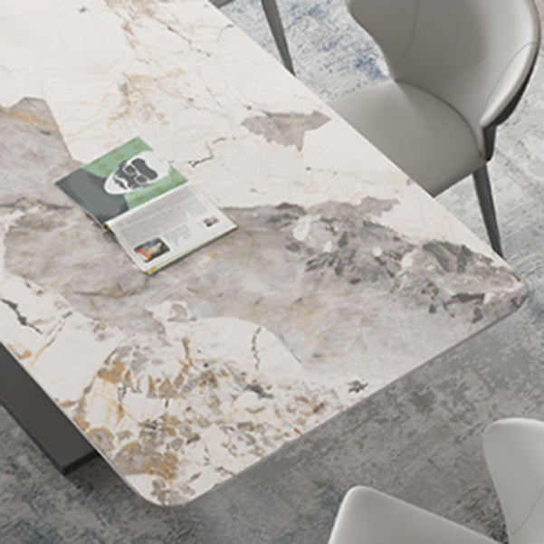 Designer Style Sintered Stone Top Dining Set Rectangle 1/2/3/4/5/7 Pieces Dining Table Set