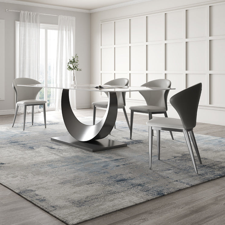 Designer Style Sintered Stone Top Dining Set Rectangle 1/2/3/4/5/7 Pieces Dining Table Set