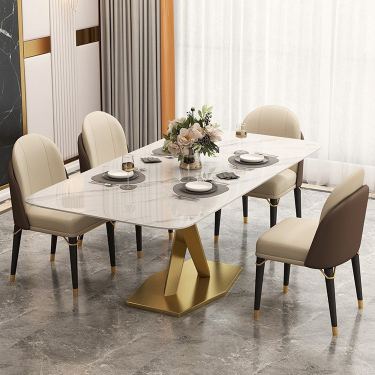 Modern Sintered Stone Dining Table Set 1/2/5/6/7 Pieces Dining Set for Home Use