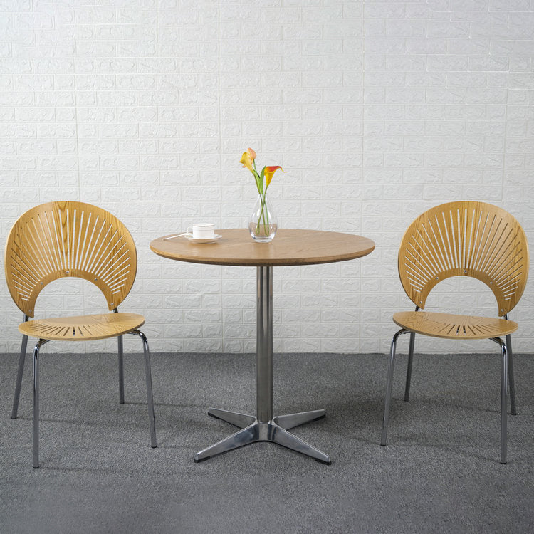 Industrial Metal Dining Room Chair Open Back Dining Side Chair for Restaurant Use