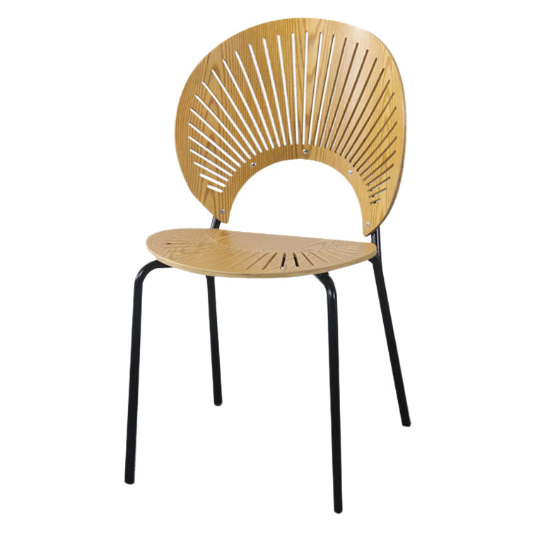 Industrial Metal Dining Room Chair Open Back Dining Side Chair for Restaurant Use