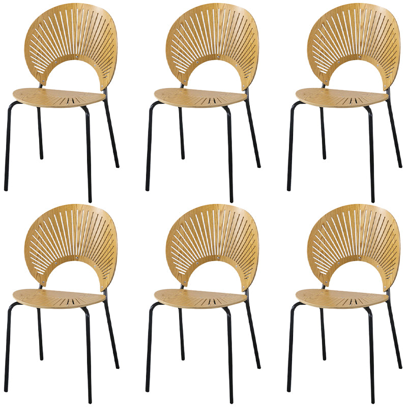 Industrial Metal Dining Room Chair Open Back Dining Side Chair for Restaurant Use