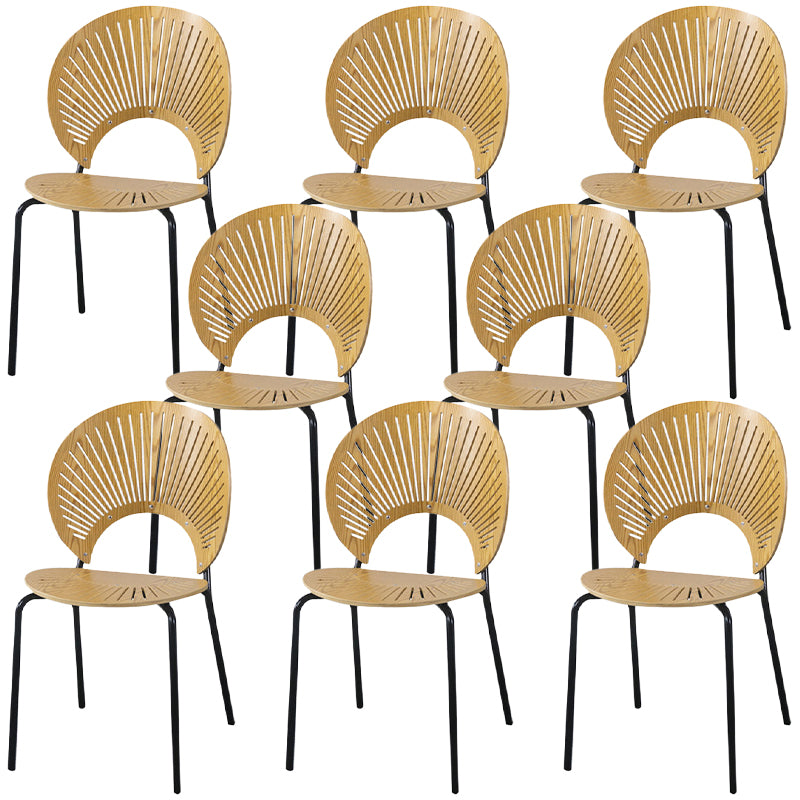 Industrial Metal Dining Room Chair Open Back Dining Side Chair for Restaurant Use