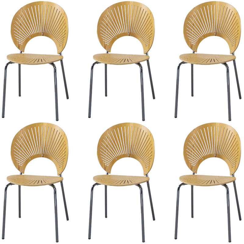 Industrial Metal Dining Room Chair Open Back Dining Side Chair for Restaurant Use