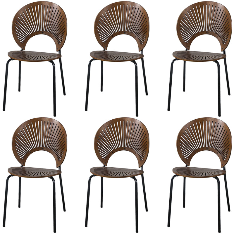 Industrial Metal Dining Room Chair Open Back Dining Side Chair for Restaurant Use