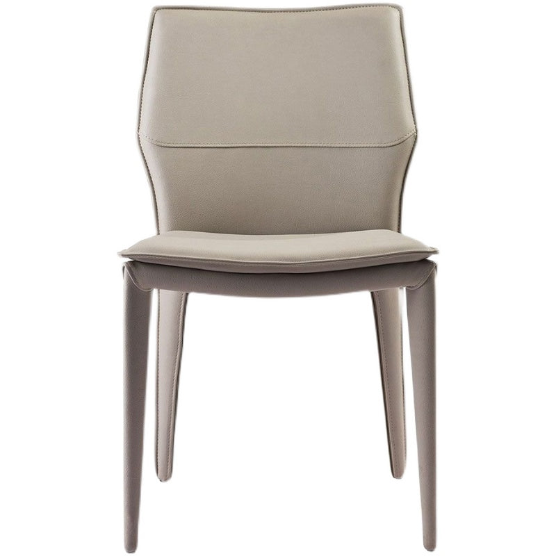Contemporary Metal Dining Room Chair Armless Leather Dining Chairs for Home Use