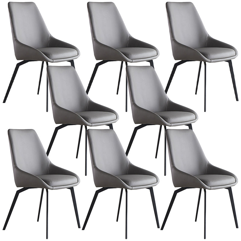Contemporary Style Dining Chair Armless Chairs with Metal Legs for Home