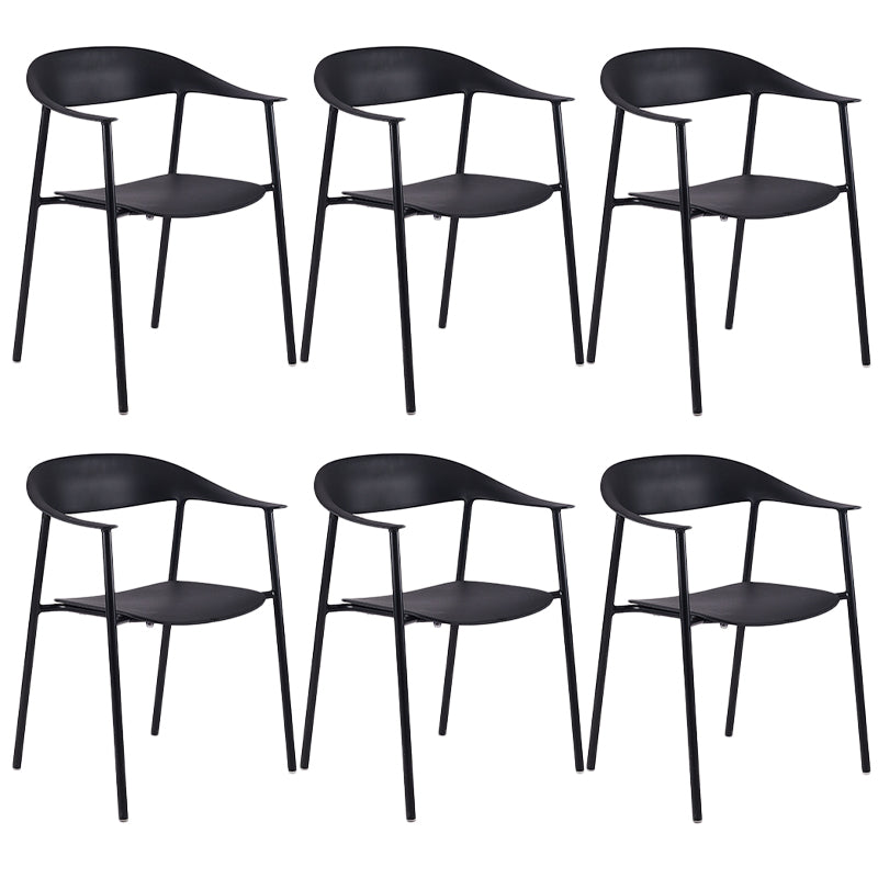 Contemporary Style Dining Chairs Arm Chairs with Metal Legs for Home