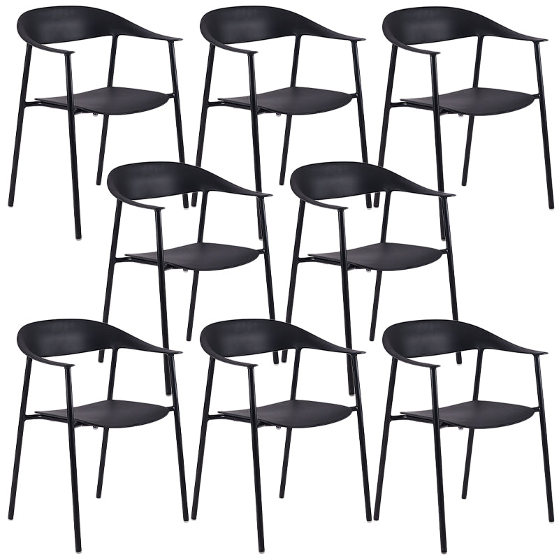 Contemporary Style Dining Chairs Arm Chairs with Metal Legs for Home