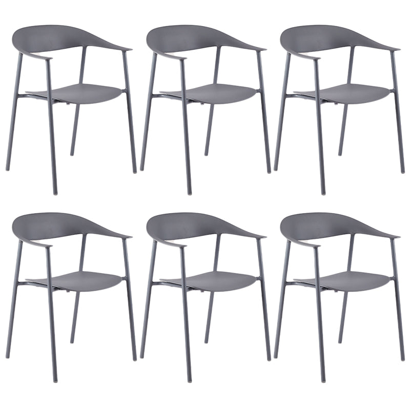 Contemporary Style Dining Chairs Arm Chairs with Metal Legs for Home