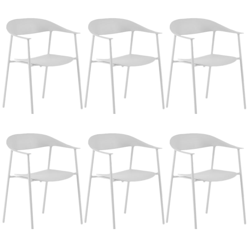 Contemporary Style Dining Chairs Arm Chairs with Metal Legs for Home