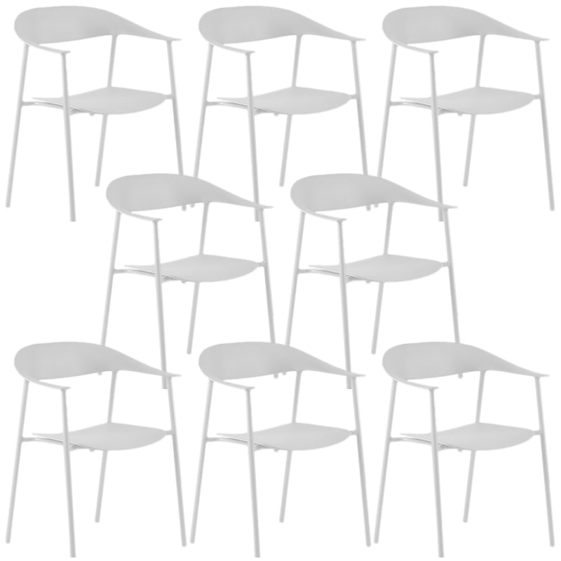 Contemporary Style Dining Chairs Arm Chairs with Metal Legs for Home