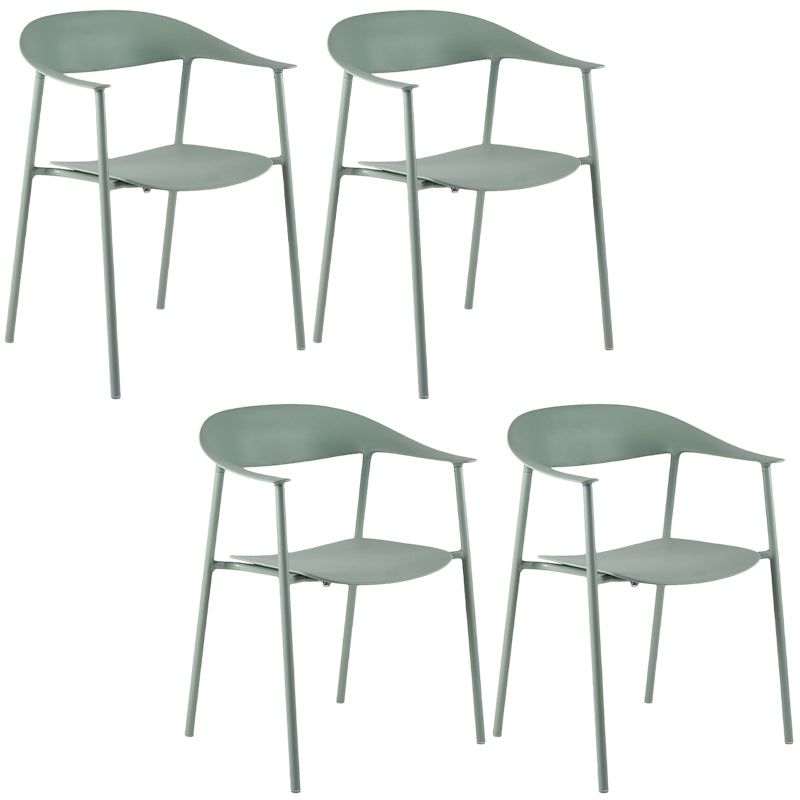 Contemporary Style Dining Chairs Arm Chairs with Metal Legs for Home