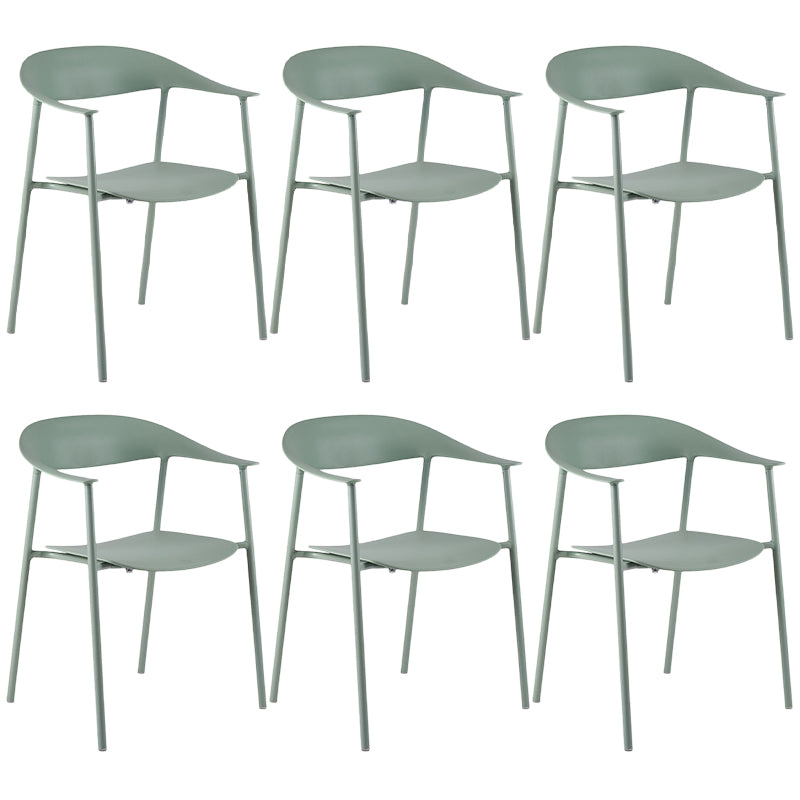 Contemporary Style Dining Chairs Arm Chairs with Metal Legs for Home