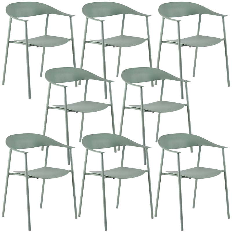 Contemporary Style Dining Chairs Arm Chairs with Metal Legs for Home