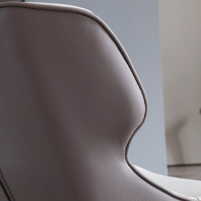Modern Armless Dining Chairs Faux Leather Wingback Dining Side Chair