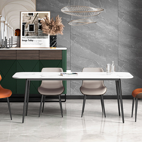 Modern Armless Dining Chairs Faux Leather Wingback Dining Side Chair