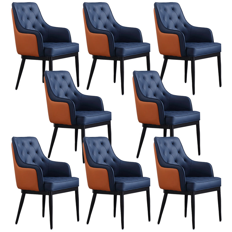Contemporary Dining Chair Arm Dining Chair with Metal Legs for Kitchen