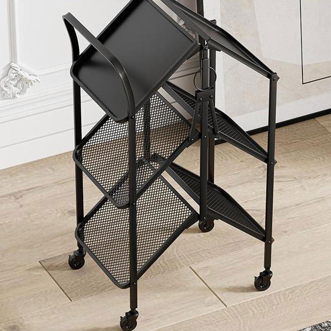 35.43" High Rolling Contemporary Prep Table Metal Prep Table