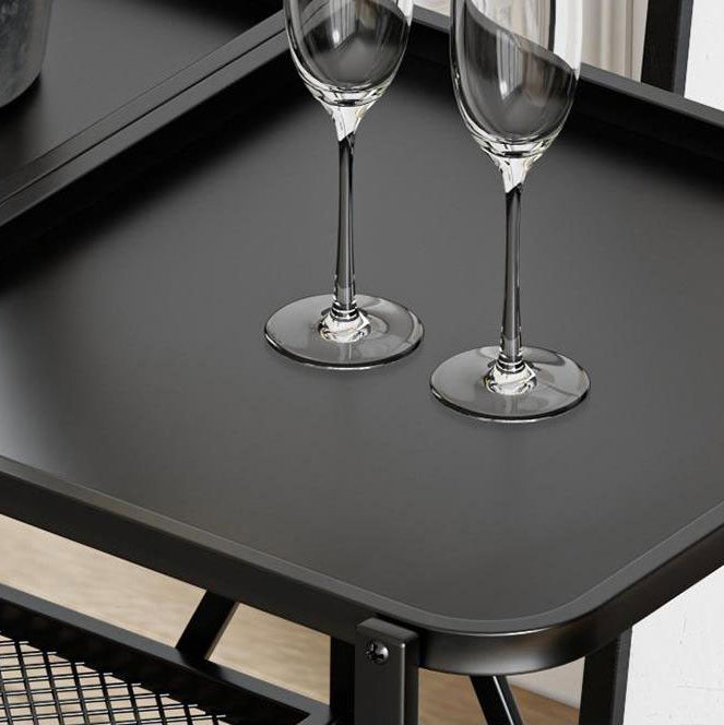 35.43" High Rolling Contemporary Prep Table Metal Prep Table