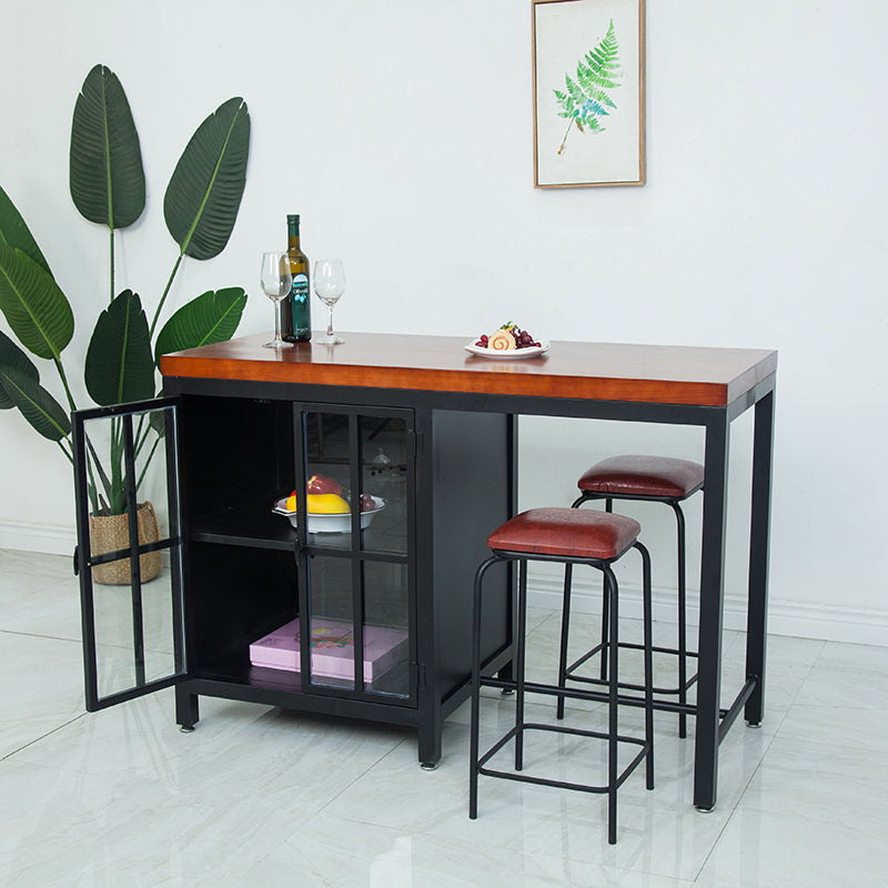 Traditional Stationary Kitchen Island Set Metal Kitchen Island Set for Home Use