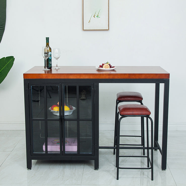 Traditional Stationary Kitchen Island Set Metal Kitchen Island Set for Home Use