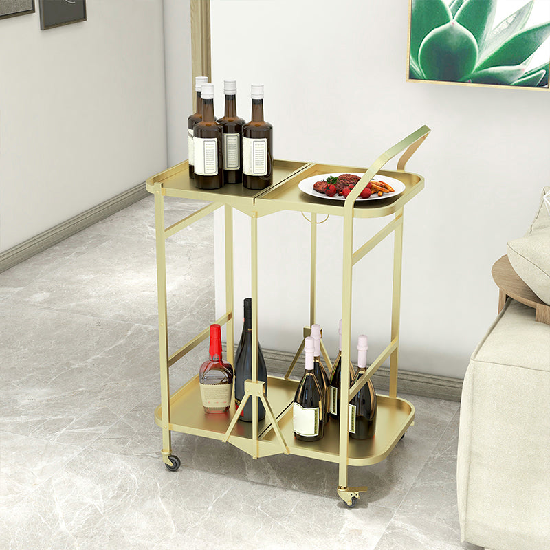 35.43"H Modern Rolling Prep Table Rectangular Metal Prep Table for Home Use