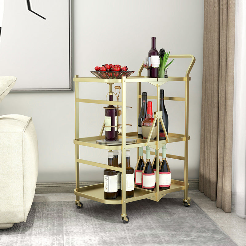 35.43"H Modern Rolling Prep Table Rectangular Metal Prep Table for Home Use