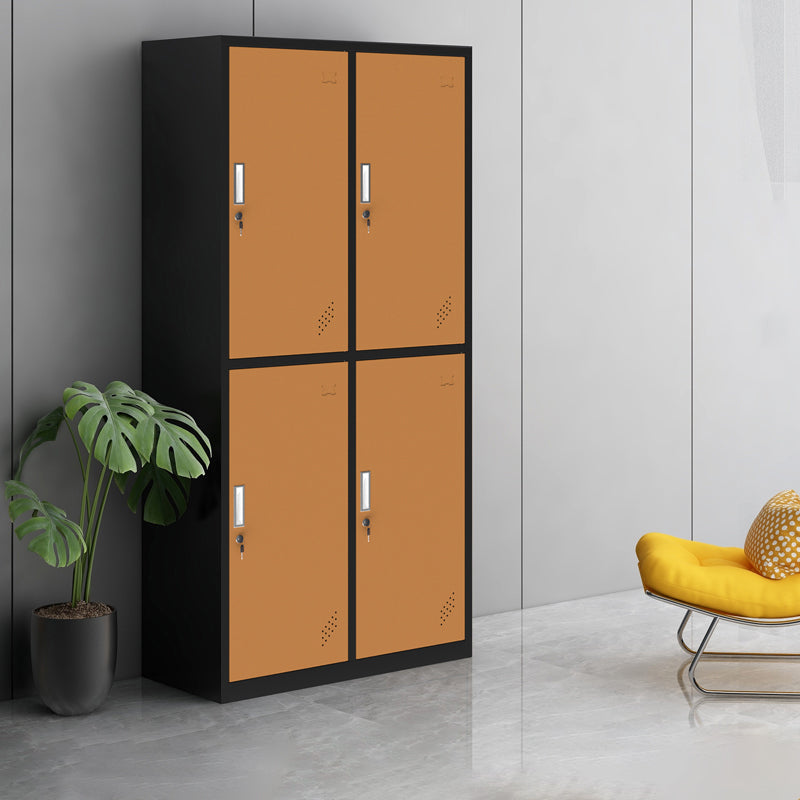 Contemporary Steel Wardrobe Armoire Hinged Storage Cabinet for Home