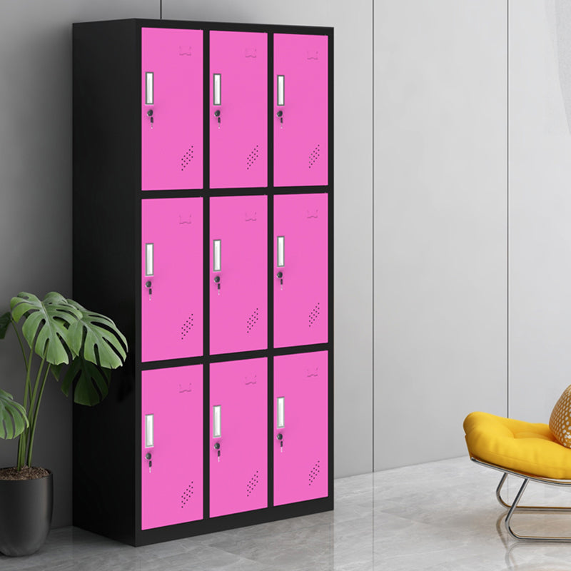 Contemporary Steel Wardrobe Armoire Hinged Storage Cabinet for Home