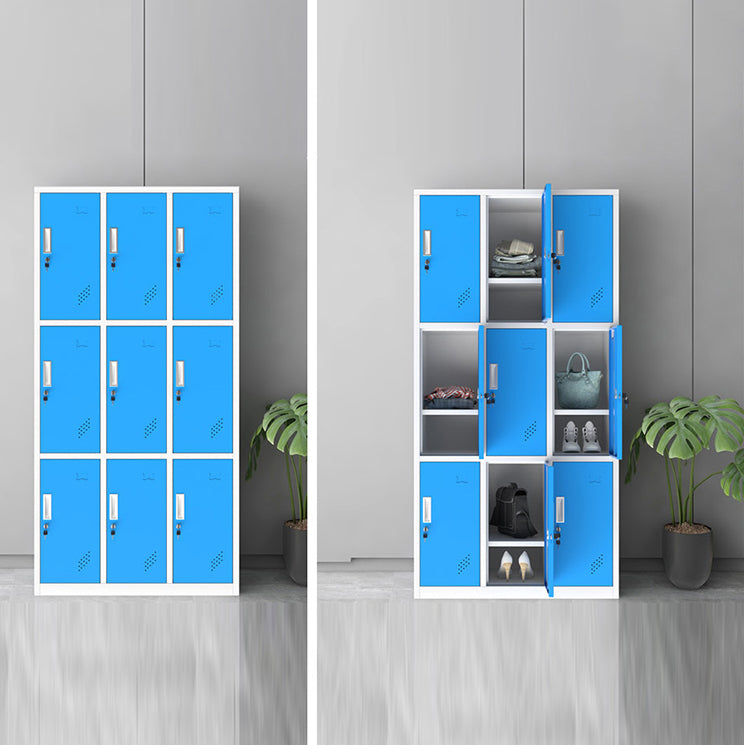 Contemporary Steel Wardrobe Armoire Hinged Storage Cabinet for Home