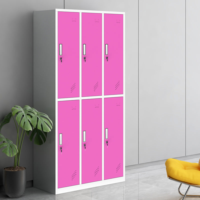 Contemporary Steel Wardrobe Armoire Hinged Storage Cabinet for Home